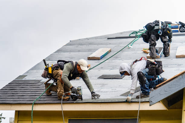 Professional Gutter Installation technician working in Grafton, OH